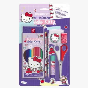 Kit Escolar Hello Kitty C/ 6 Peças